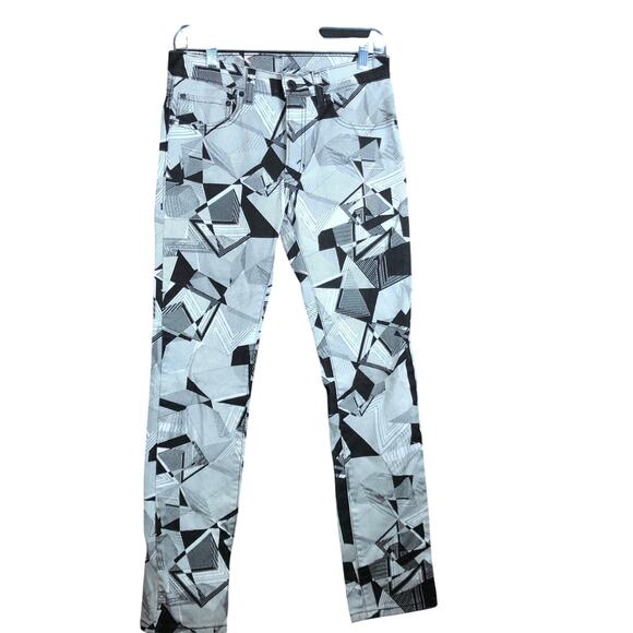 Levis 510 Mens Jeans Black White Geometric Super Skinny Stretch 28x28 - Picture 1 of 11